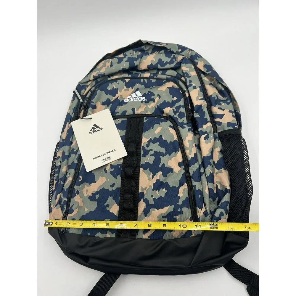 adidas Prime 6 Backpack Essential‎ Camo Crew Navy-Silver Green/Black One Size